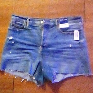 OLD NAVY SKY-HI A-LINE high waisted shorts
